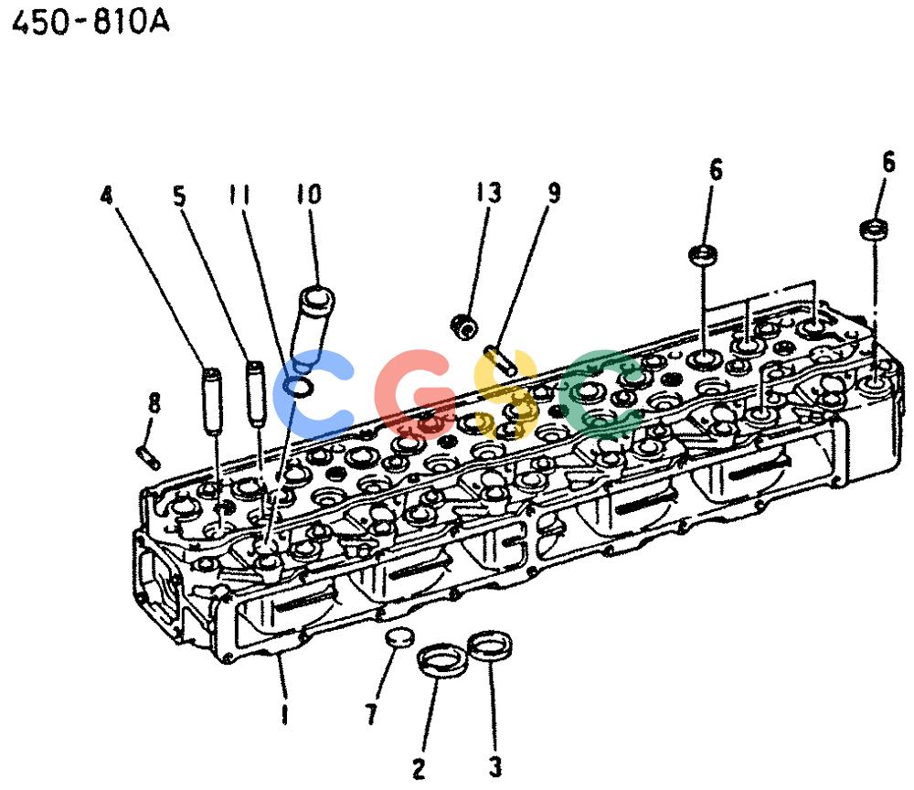 神钢零件查询(6D16-T) - MITSUBISHI DIESEL ENGINE - K909 II & K909LC II EXCAVATORS (1/87-12/06) (07-003) - CYLINDER HEAD REPAIR KIT Kobelco