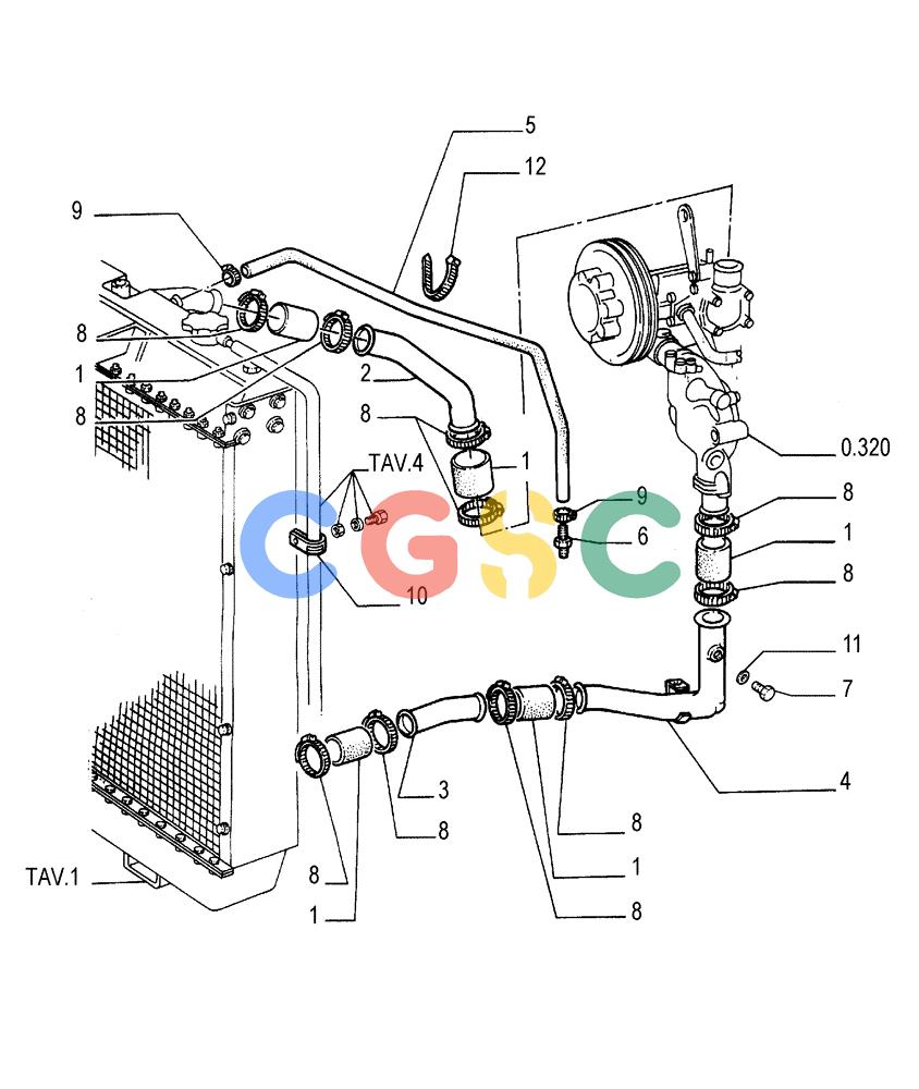 纽荷兰零件查询(FD175) - CRAWLER DOZER (N.A. VERSION)(S/N 061640 & AFTER) (1/93-) (0.550[03]) - ENGINE COOLING SYSTEM - PIPING New Holland Constructuion