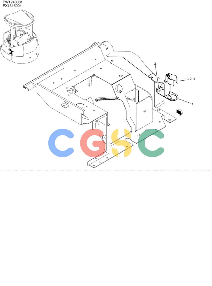 纽荷兰零件查询(E35SR) - COMPACT CRAWLER EXCAVATOR ASN PX13-15001 (N6TN61732) (NA) (1/06-) (01-048) - HOLDER ASSY New Holland Constructuion