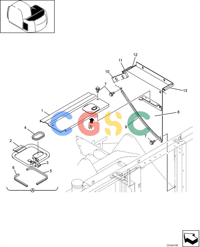 纽荷兰零件查询(EH130) - CRAWLER EXCAVATOR (3/04-) (09 -12[00]) - MOUNTING BRACKET New Holland Constructuion