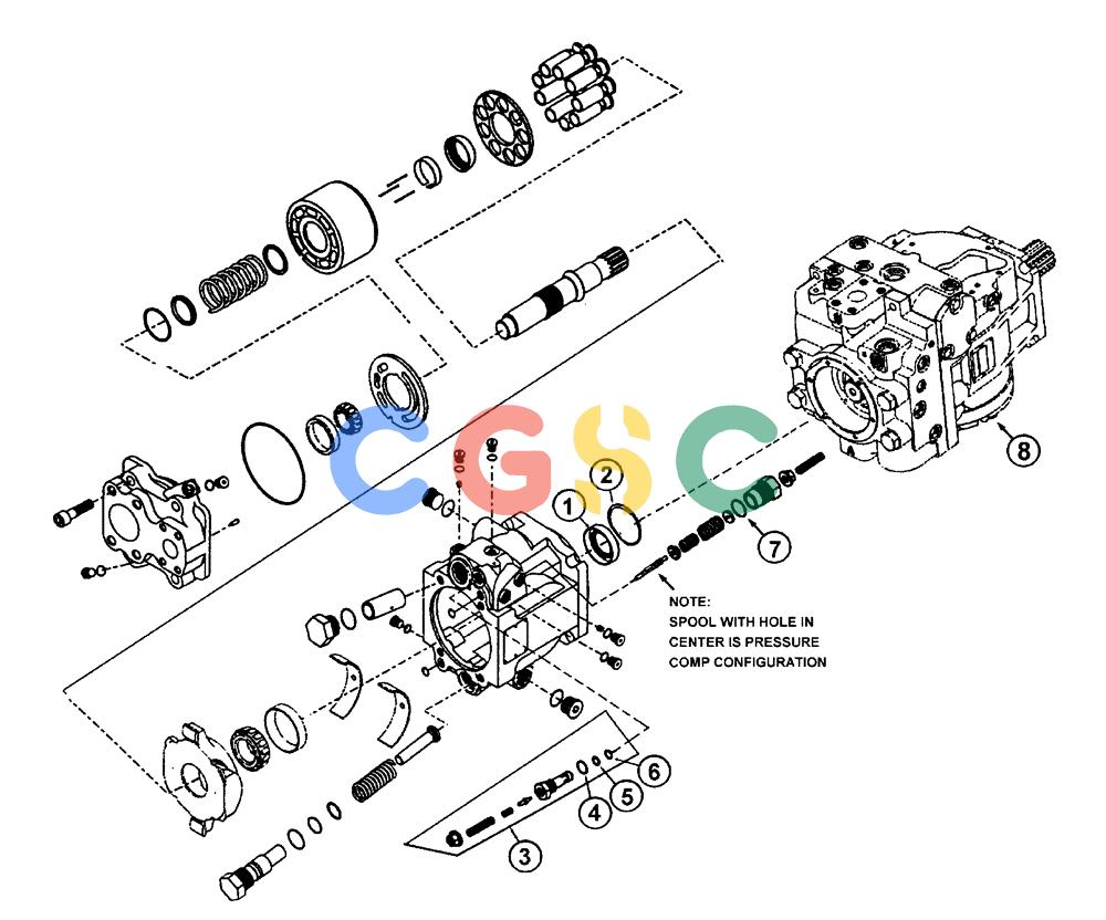 凯斯零件查询(438) - FLEX-AIR APPLICATOR - 1999 (2/99-3/03) (13-004) - PUMP, HYD-SERIES 45, CW, 14T Case Agriculture