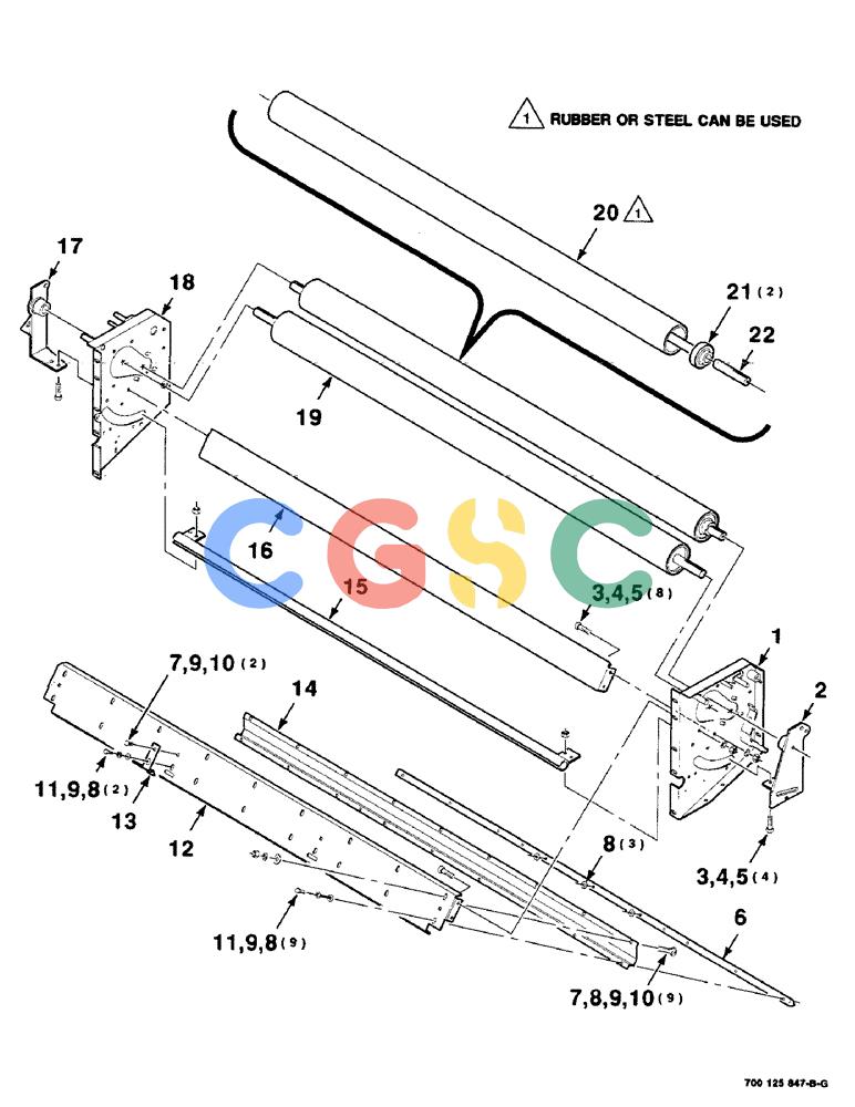 凯斯零件查询(8465T) - CASE IH ROUND BALER W/TRACTOR HYDRAULICS (1/91-12/97) (9-66) - MESH WRAP KIT, ROLLER ASSEMBLY, SERIAL NUMBER CFH0073011 THROUGH CFH0073271 Case Agriculture
