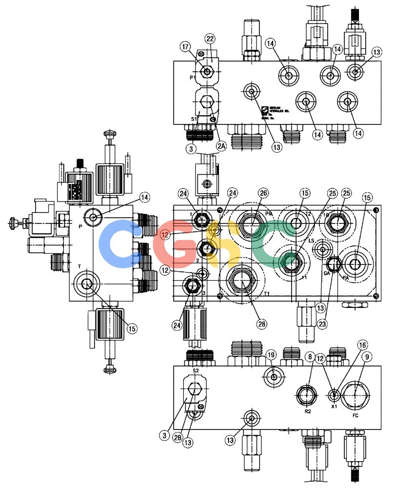 凯斯零件查询(FLX810) - FLEX-AIR APPLICATOR (10/03-8/09) (07-010[02]) - VALVE BLOCK SINGLE BIN Case Agriculture