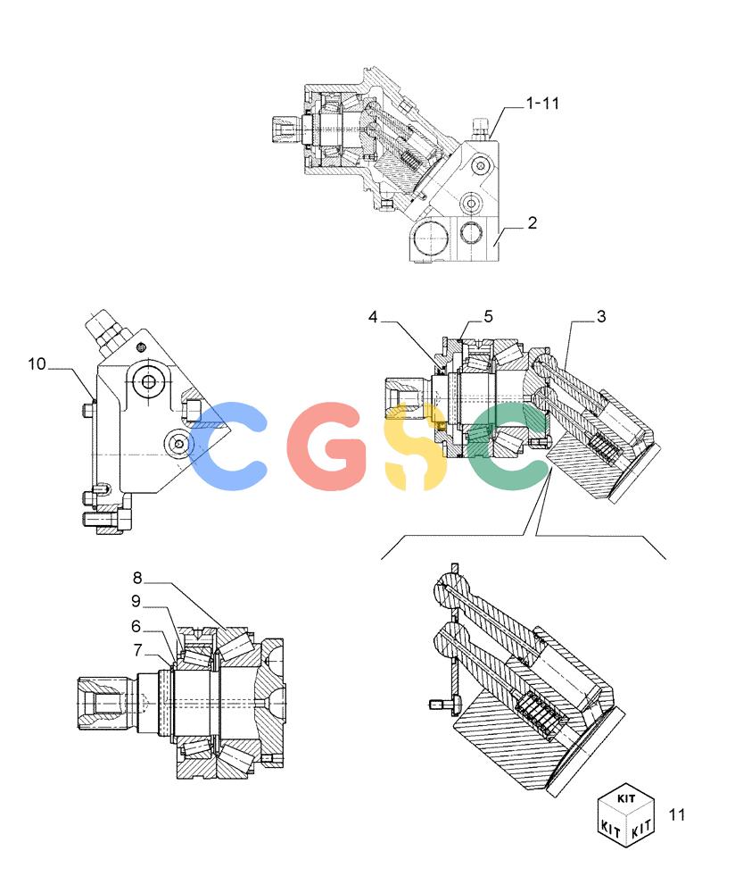 纽荷兰零件查询(D150) - CRAWLER DOZER (1/05-) (3.140[02]) - HYDRAULIC MOTOR - COMPONENTS New Holland Constructuion