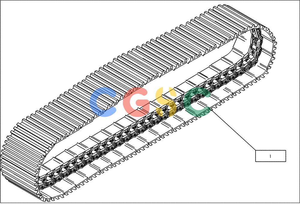 纽荷兰零件查询(EC450) - CRAWLER EXCAVATOR (SN: 750001-UP) (11/99-) (06.100[002]) - DRIVING CHAIN INSTALL.MATERIAL 700/53 (OPTION) (S/N 750020-750020) New Holland Constructuion