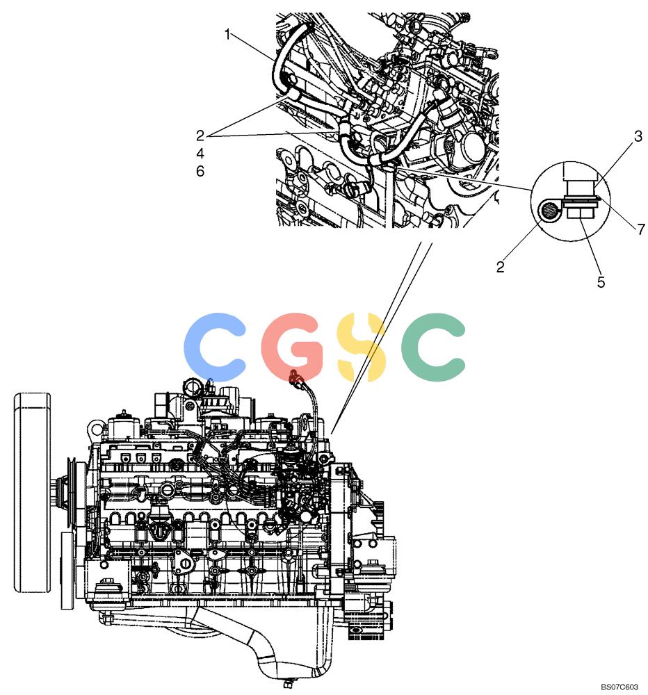 纽荷兰零件查询(E175B) - CRAWLER EXCAVATOR TIER 3 (NA) - N7DA16301 - (5/07-) (02-76[00]) - HYD LINES, SWIVEL (YN19H00047F1) New Holland Constructuion