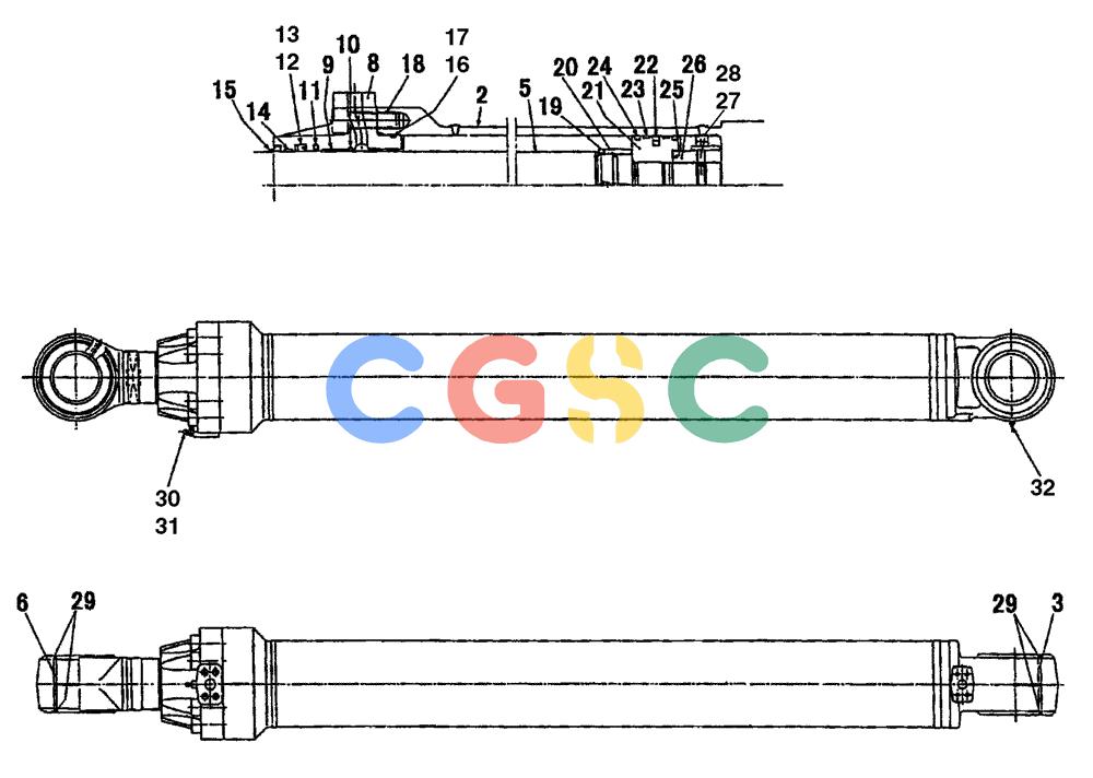 纽荷兰零件查询(E805) - CRAWLER EXCAVATOR (1/05-) (08-127-00[01]) - CYLINDER ASSY BOOM New Holland Constructuion