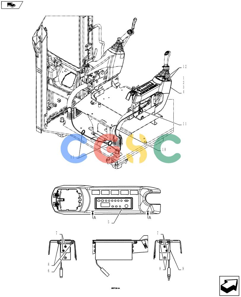 纽荷兰零件查询(E135BSRLC) - CRAWLER EXCAVATOR ASN YH06-08001 (01-050[07]) - CONTROLS, OPERATORS New Holland Constructuion