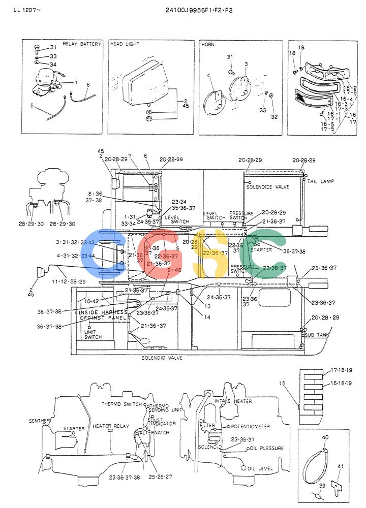 神钢零件查询(K909LC) - MARK II EXCAVATOR BTW LL1207 - LL1487 (1/87-12/03) (05-017) - WIRING ASSY ELEC Kobelco