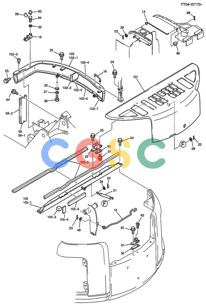 纽荷兰零件查询(E70SR) - MIDI CRAWLER EXCAVATOR ASN YT04-07175 (01-042[02]) - GUARD ASSY, WITHOUT NIBBLER & BREAKER (BOOM & ARM SAFETY) New Holland Constructuion