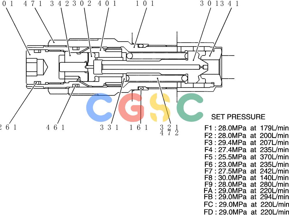 神钢零件查询(200-8) - EXCAVATOR S/N YN11-45001 - (1/06-12/09) (HC325-01-1) - VALVE ASSY, RELIEF Kobelco