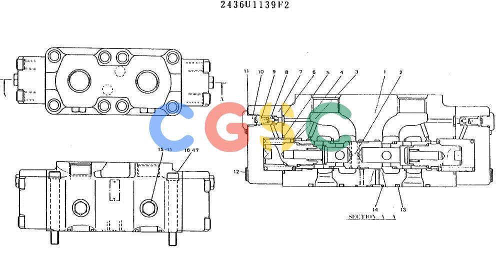 神钢零件查询(MD180LC) - EXCAVATOR ASN YG0647 (1/80-12/06) (11-012) - VALVE ASSY, BRAKE (PROPELLING) Kobelco