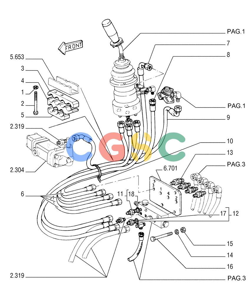 纽荷兰零件查询(FL175) - CRAWLER LOADER (N.A. VERSION) (6/92-) (1.224[02]) - TRANSMISSION OUTER CONTROLS New Holland Constructuion
