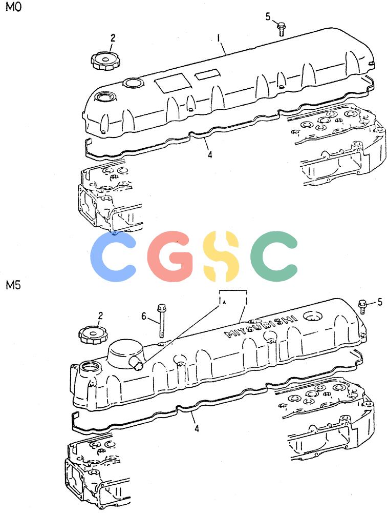 神钢零件查询(MD240C) - EXCAVATOR ASN LLU00601 (1/80-12/06) (17-007) - ROCKER COVER Kobelco
