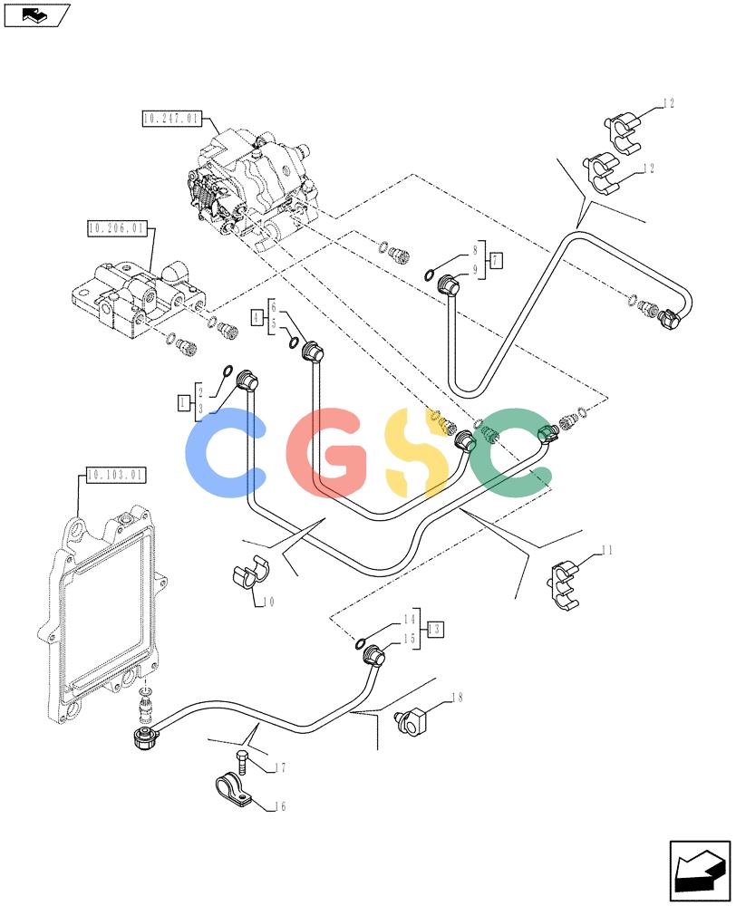 神钢零件查询(F4HFE613Z A005) - ENGINE 5801366340 - 84285367 (9/10-) (10.218.01) - FUEL LINES & RELATED PARTS (504023172 - 4897805) Kobelco