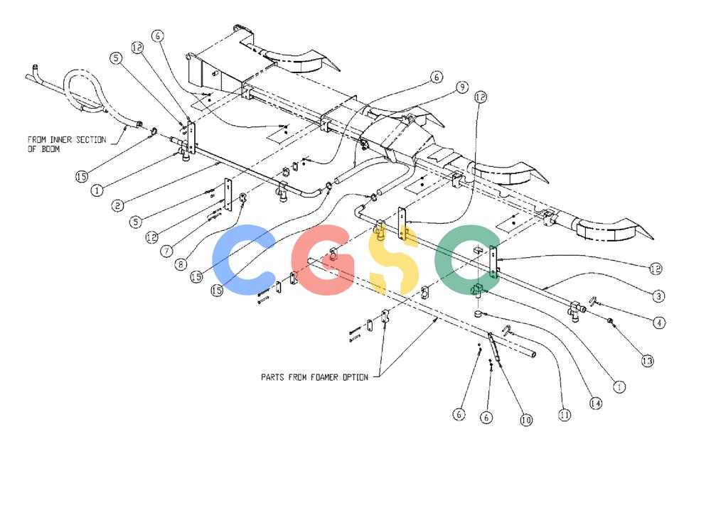 凯斯零件查询(438) - FLEX-AIR APPLICATOR - 1999 (2/99-3/03) (19-002) - WET BOOM, 3.0, LH, OUTER Case Agriculture