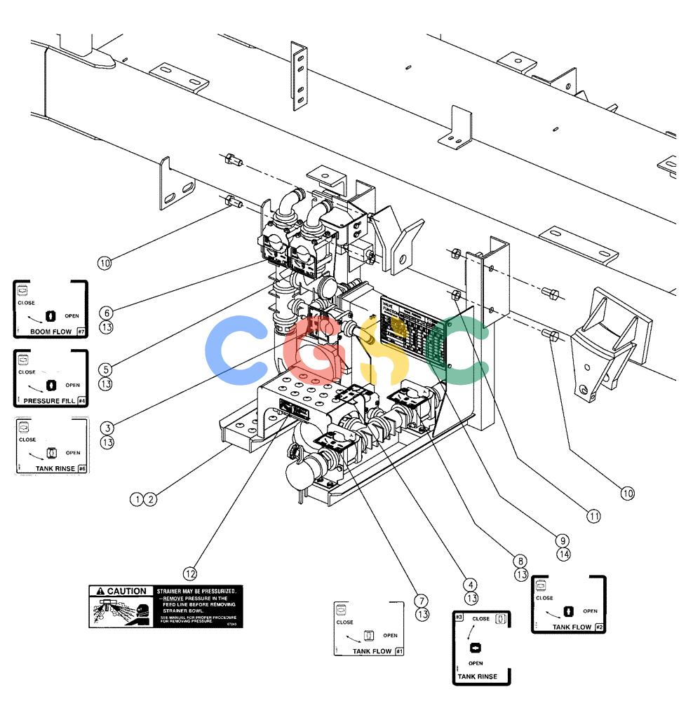 凯斯零件查询(438) - FLEX-AIR APPLICATOR - 2003 (3/03-10/03) (11-016) - PUMP STATION GROUP, 60’ & 70’ Case Agriculture