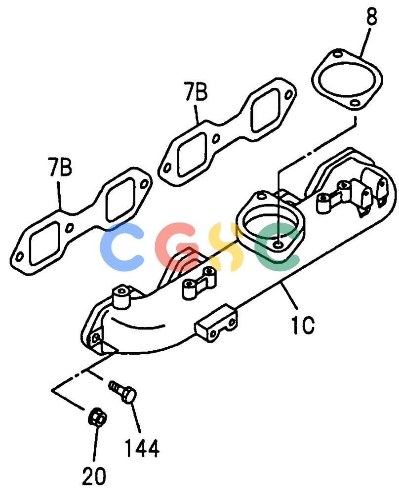 纽荷兰零件查询(E135SR) - CRAWLER EXCAVATOR ASN YY04-06254 (08-010) - INLET MANIFOLD New Holland Constructuion