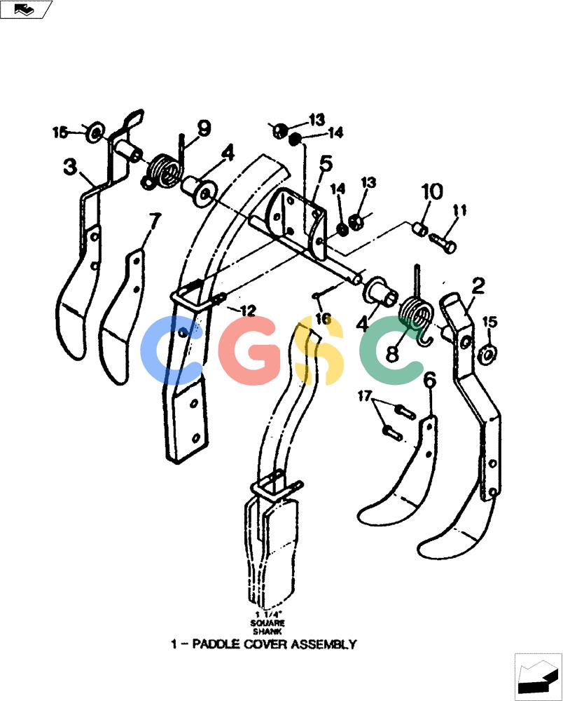 凯斯零件查询(4100 II) - DMI APPLICATOR - 1990 (1/90-12/95) (75.200.03) - PADDLE COVER ASSEMBLY Case Agriculture