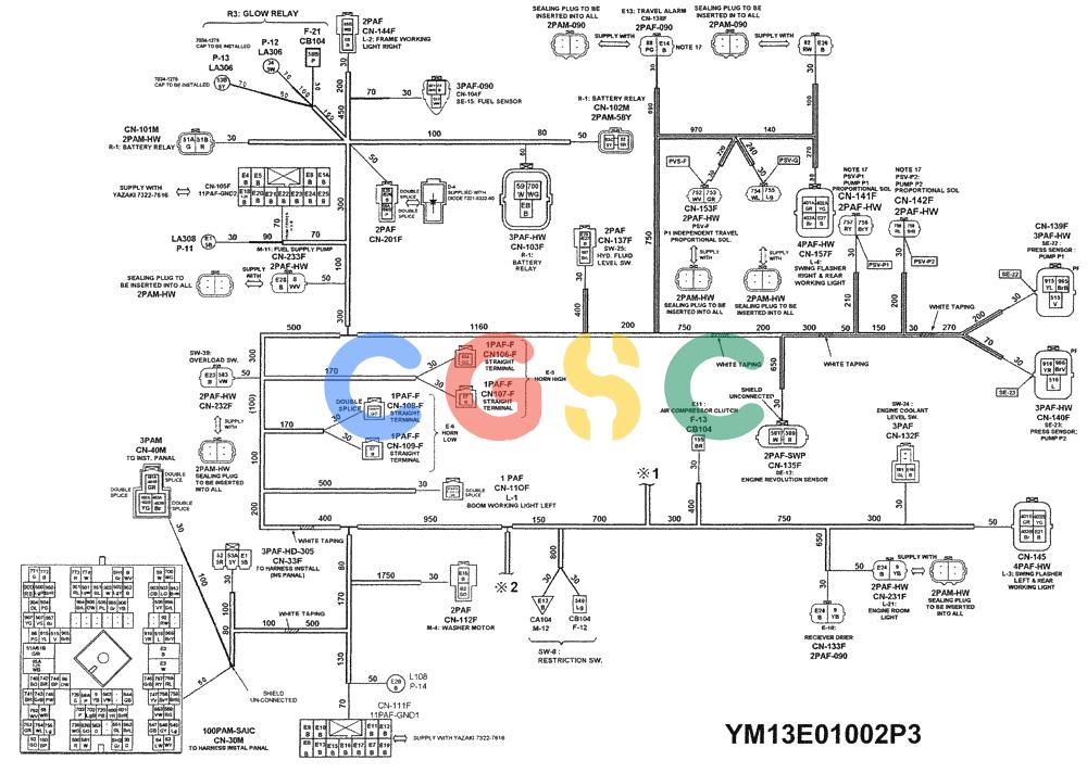 神钢零件查询(SK160LC) - DYNAMIC ACERA EXCAVATOR 11/2000 ASN YM02U0101 (11/00-12/02) (01-063[08]) - HARNESS ASSY Kobelco
