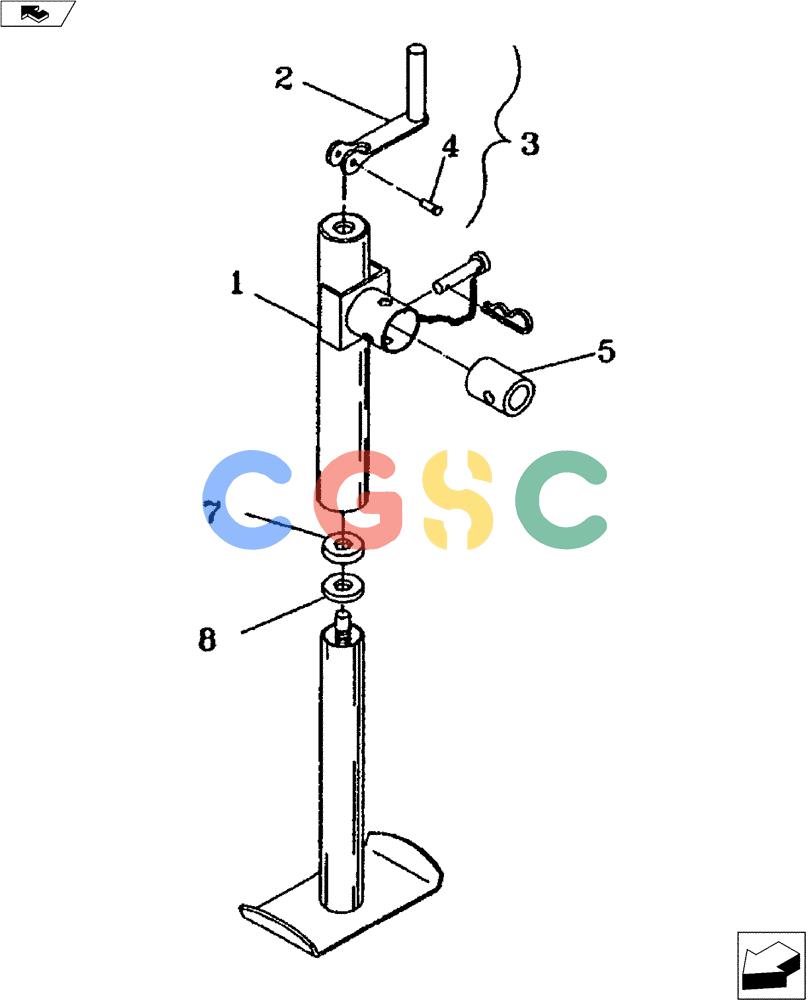 凯斯零件查询(PULL HITCH) - ATTACHMENT - DMI (1/94-) (39.110.02) - JACK ASSEMBLY Case Agriculture