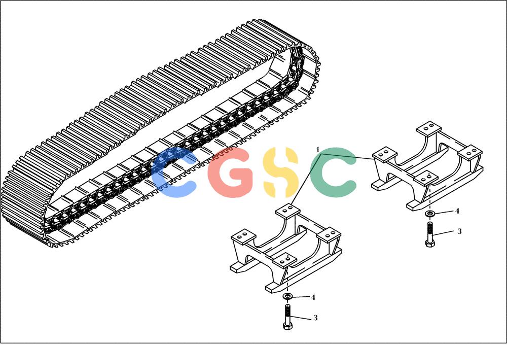 纽荷兰零件查询(EC450) - CRAWLER EXCAVATOR (SN: 750001-UP) (11/99-) (06.120[001]) - GUIDE DRIVING CHAIN (S/N 750001-UP) New Holland Constructuion