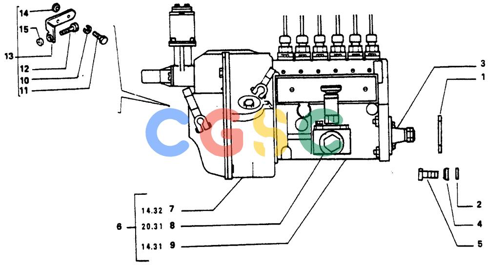 纽荷兰零件查询(65B) - MOTORGRADERS (A2.335[001]) - INJECTION PUMP New Holland Constructuion