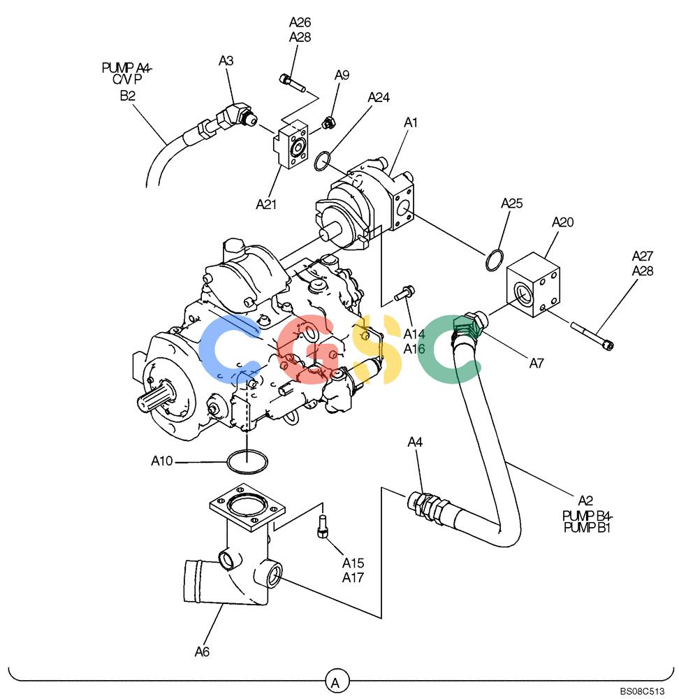 神钢零件查询(ED150) - BLADE RUNNER ACERA SR EXCAVATOR DOZER (TIER 3 ) ASN YL06-01201 (5/08-12/12) (02-18[02]) - HYDRAULIC LINES, PUMP (YY30H00029F1 & YY30H00045F1), FIGURE 2 OF 2 Kobelco