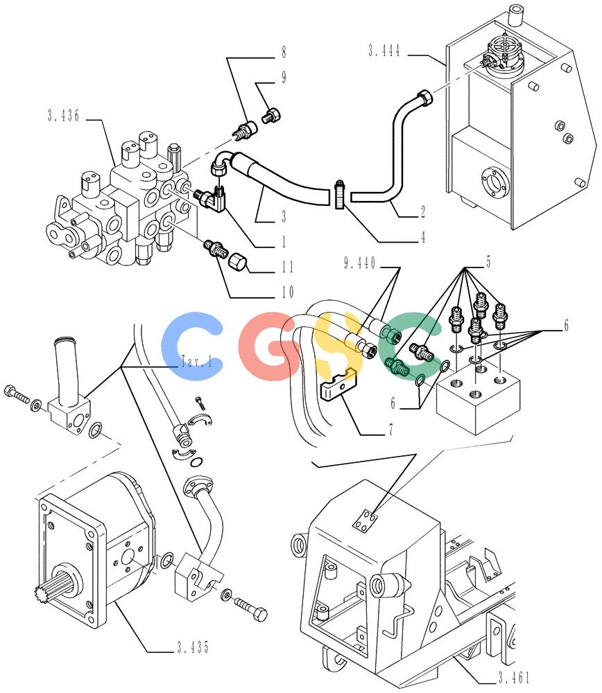纽荷兰零件查询(DC150LT) - CRAWLER DOZER (6/00-) (3.434[02]) - HYDRAULIC SYSTEM PIPING New Holland Constructuion