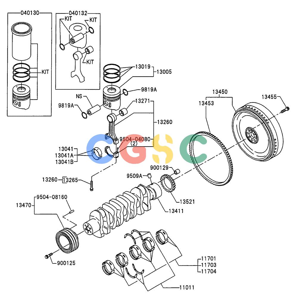 神钢零件查询(200-8) - EXCAVATOR S/N YN11-45001 - (1/06-12/09) (ENG-03-2) - MAIN MOVING PARTS Kobelco