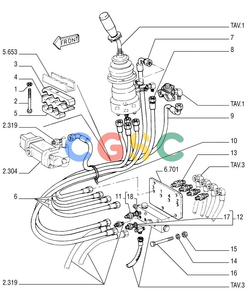 纽荷兰零件查询(FL145) - CRAWLER LOADER (N.A. VERSION) (11/98-) (1.224[02]) - TRANSMISSION OUTER CONTROLS New Holland Constructuion