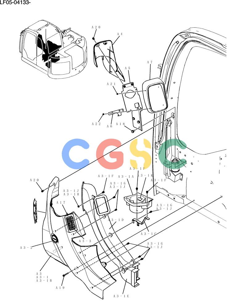 纽荷兰零件查询(E80BMSR) - CRAWLER EXCAVATOR ASN LF05-04001 - (N8TA18060) (260-17A[1]) - PANEL ASSY, INSTRUMENT New Holland Constructuion