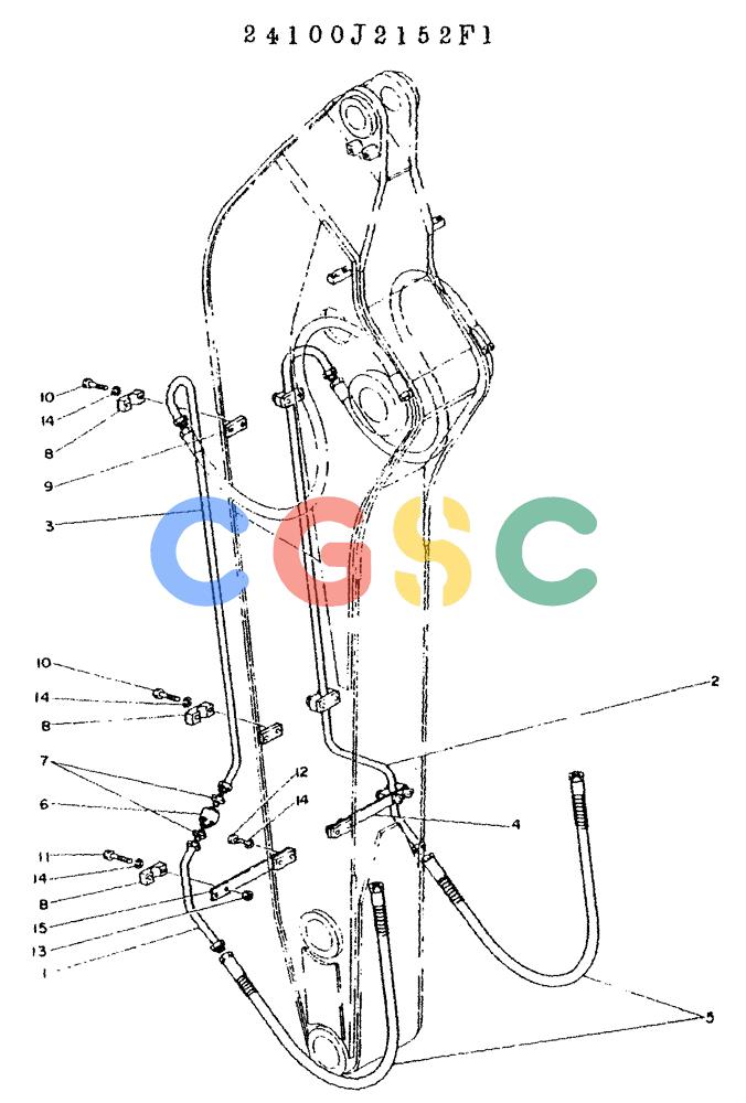 神钢零件查询(K935) - EXCAVATOR BTW L70106 - L70166, LU0067 (1/76-12/03) (10-003) - HYDR LINES Kobelco