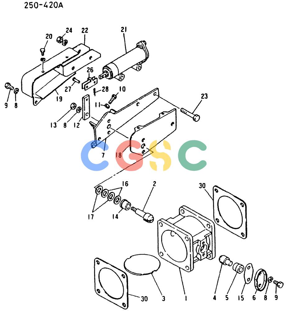 神钢零件查询(6D16-T) - MITSUBISHI DIESEL ENGINE - K909 II & K909LC II EXCAVATORS (1/87-12/06) (05-005) - EXHAUST BRAKE Kobelco