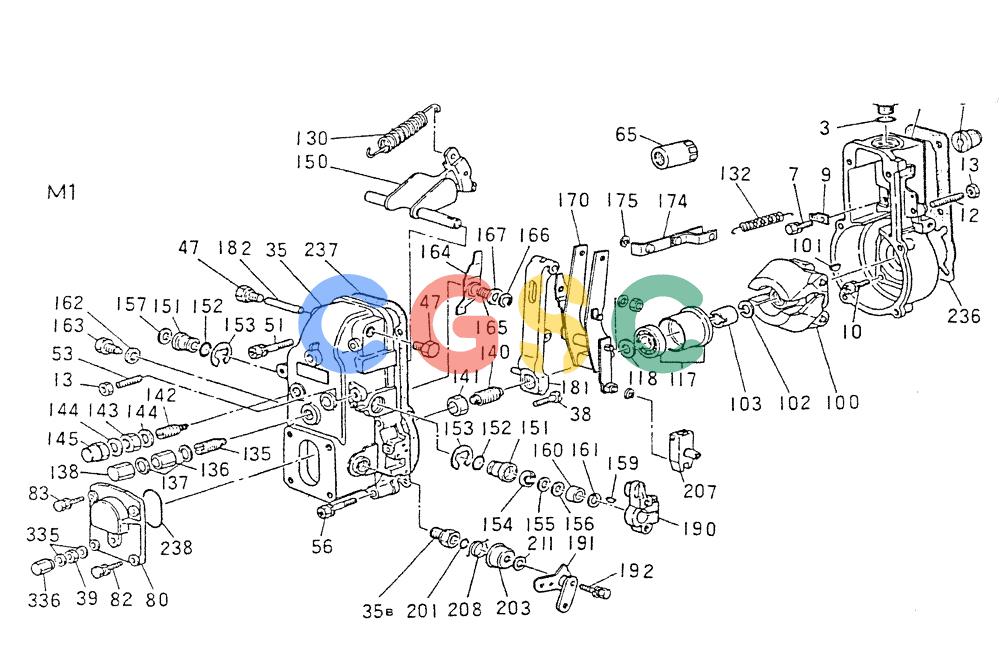 神钢零件查询(6D22-TC) - MITSUBISHI DIESEL ENGINE - K909A, K912A, K916, & K935 (1/76-12/06) (03-005) - GOVERNOR (INNER PARTS) Kobelco