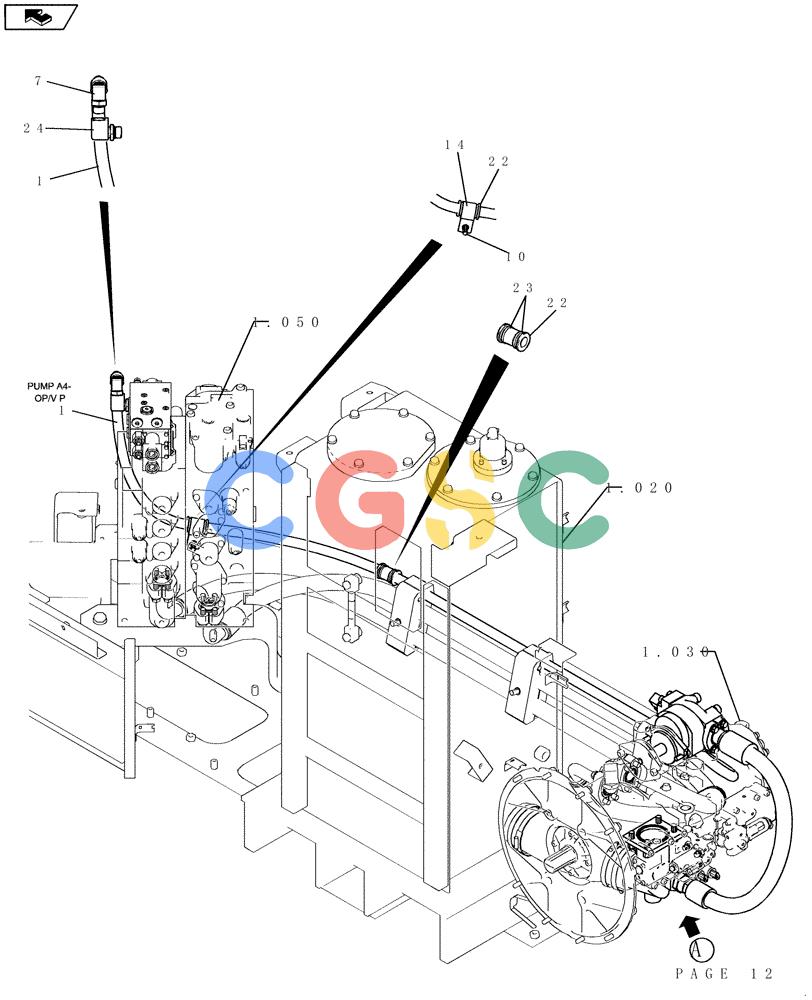 纽荷兰零件查询(E235BSR) - CRAWLER EXCAVATOR (5/07-) (1.054[11]) - PUMP/CONTROL VALVE PIPING - EXTRA New Holland Constructuion