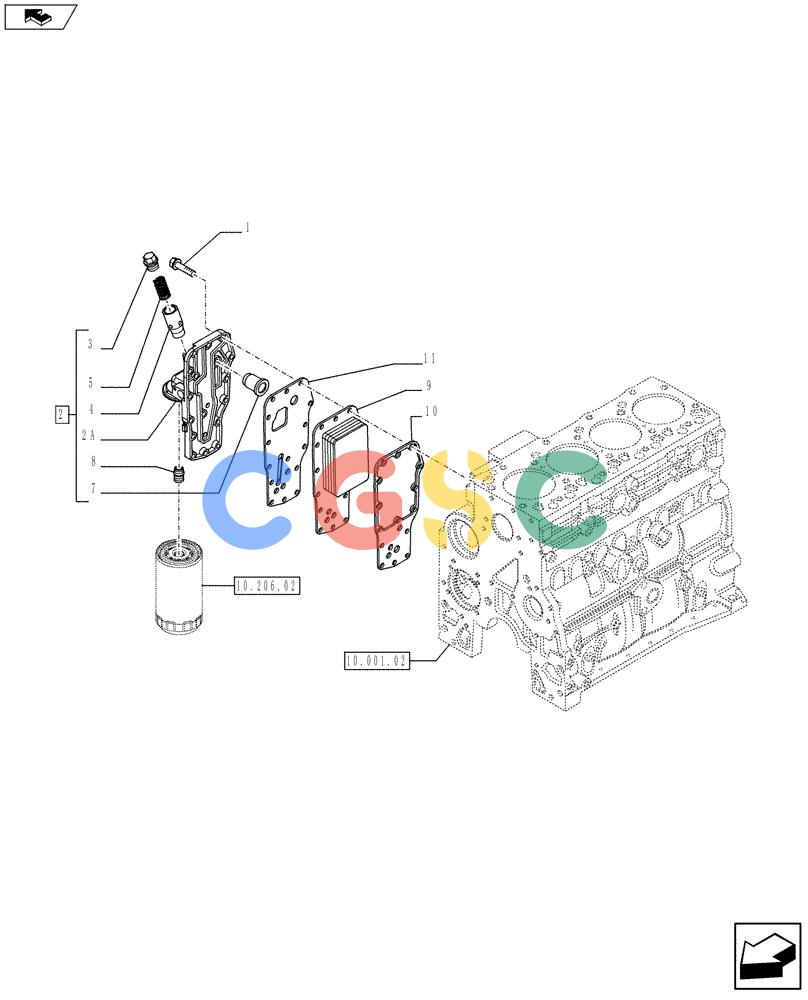 神钢零件查询(F4GE9484C J602) - ENGINE 504242281 - 84473213 (1/14-) (10.408.01) - HEAT EXCHANGER - ENGINE (2853239) Kobelco