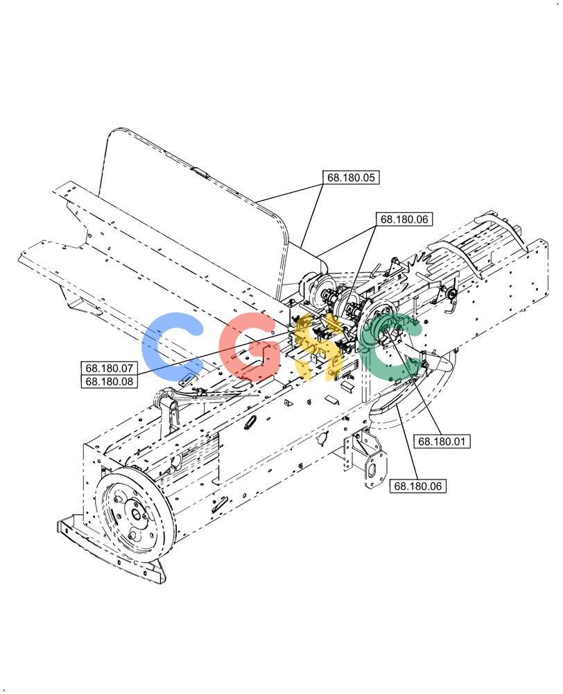凯斯零件查询(SB521) - SMALL SQUARE BALER (8/08-12/15) (00.000.68) - PICTORIAL INDEX, KNOTTER/WRAPPER Case Agriculture