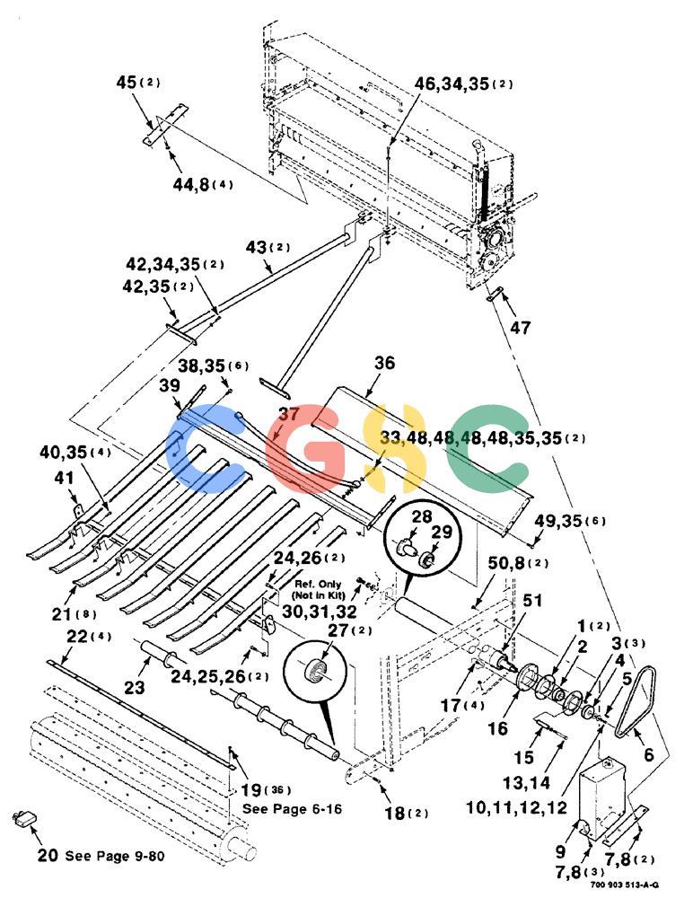 凯斯零件查询(8465T) - CASE IH ROUND BALER W/TRACTOR HYDRAULICS (1/91-12/97) (9-48) - MESH WRAP KIT, SHIELDS AND SLIDE ASSEMBLIES, SERIAL NUMBER CFH0073203 THROUGH CFH0073271 Case Agriculture