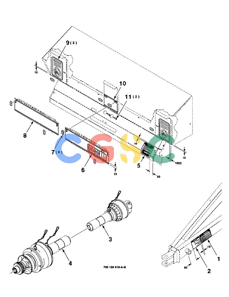 凯斯零件查询(8480) - CASE IH FIXED CHAMBER ROUND BALER (1/90-12/00) (9-02) - DECALS AND LOCATION DIAGRAM, FRONT, SERIAL NUMBER CFH0051001 THROUGH CFH0114150 Case Agriculture