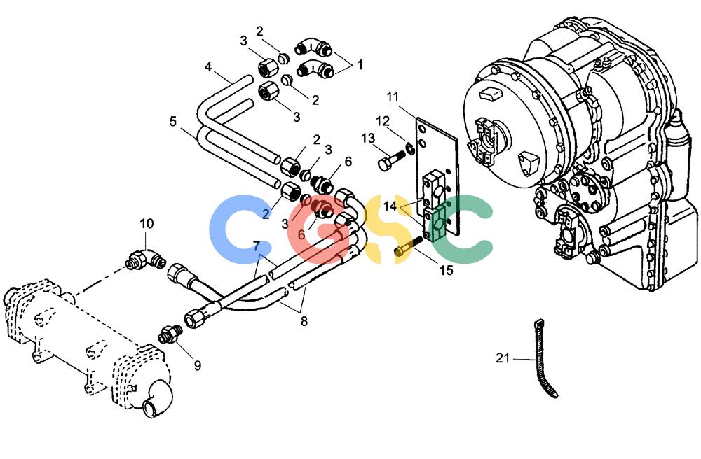 纽荷兰零件查询(AD250) - ARTICULATED DUMP TRUCK (7/01-) (1.211/1[30A]) - TRANSMISSION - COMPONENTS New Holland Constructuion