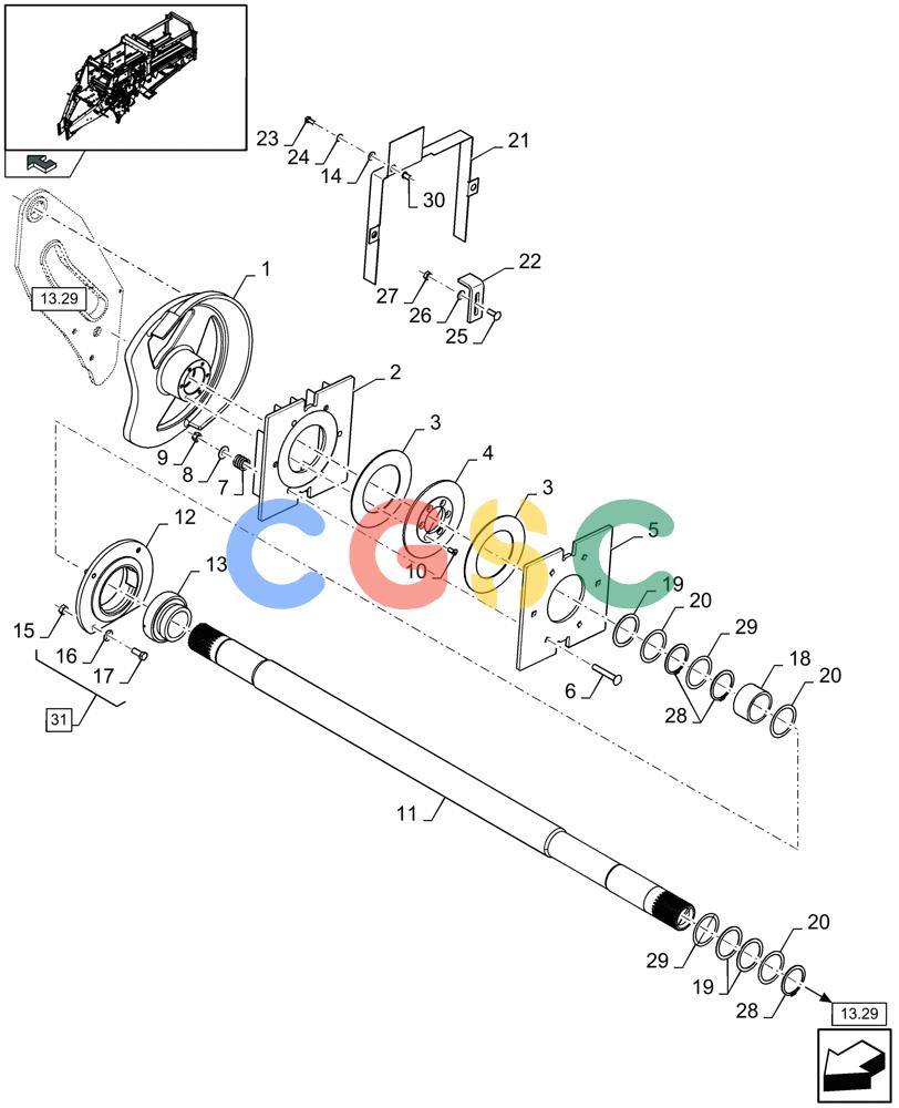 凯斯零件查询(LB433S) - BIG RECTANGULAR BALER (9/08-12/12) (13.30[01]) - SHUTTLE FEEDER TRANSMISSION Case Agriculture