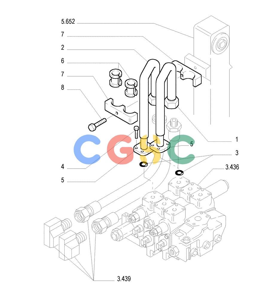 纽荷兰零件查询(FL145) - CRAWLER LOADER (N.A. VERSION) (11/98-) (3.434[04]) - HYDRAULIC SYSTEM PIPING New Holland Constructuion
