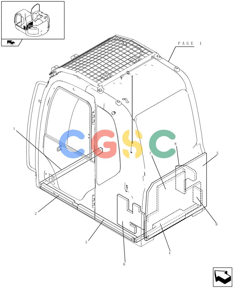 纽荷兰零件查询(E235BSR) - CRAWLER EXCAVATOR (5/07-) (1.250[02]) - CAB New Holland Constructuion