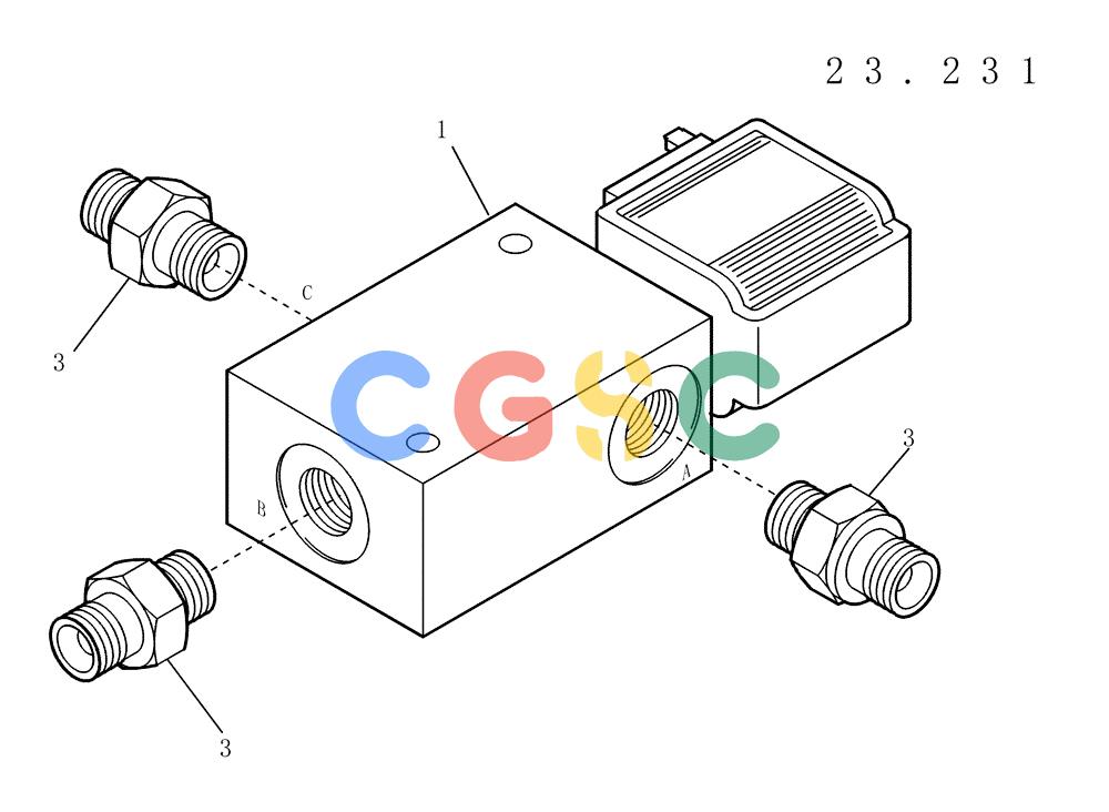 纽荷兰零件查询(EC215) - CRAWLER EXCAVATOR (11/99-) (23.231[002]) - SOLENOID VALVE MOUNTING PARTS (S/N 721501-UP) New Holland Constructuion