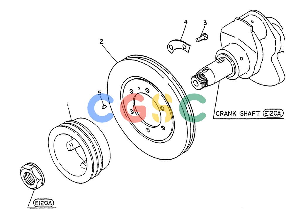神钢零件查询(FD6(T)14) - NISSAN DIESEL ENGINE ASN 050001 - LK400 & LK500A (1/06-12/06) (02-002[02]) - PULLEY CRANK Kobelco