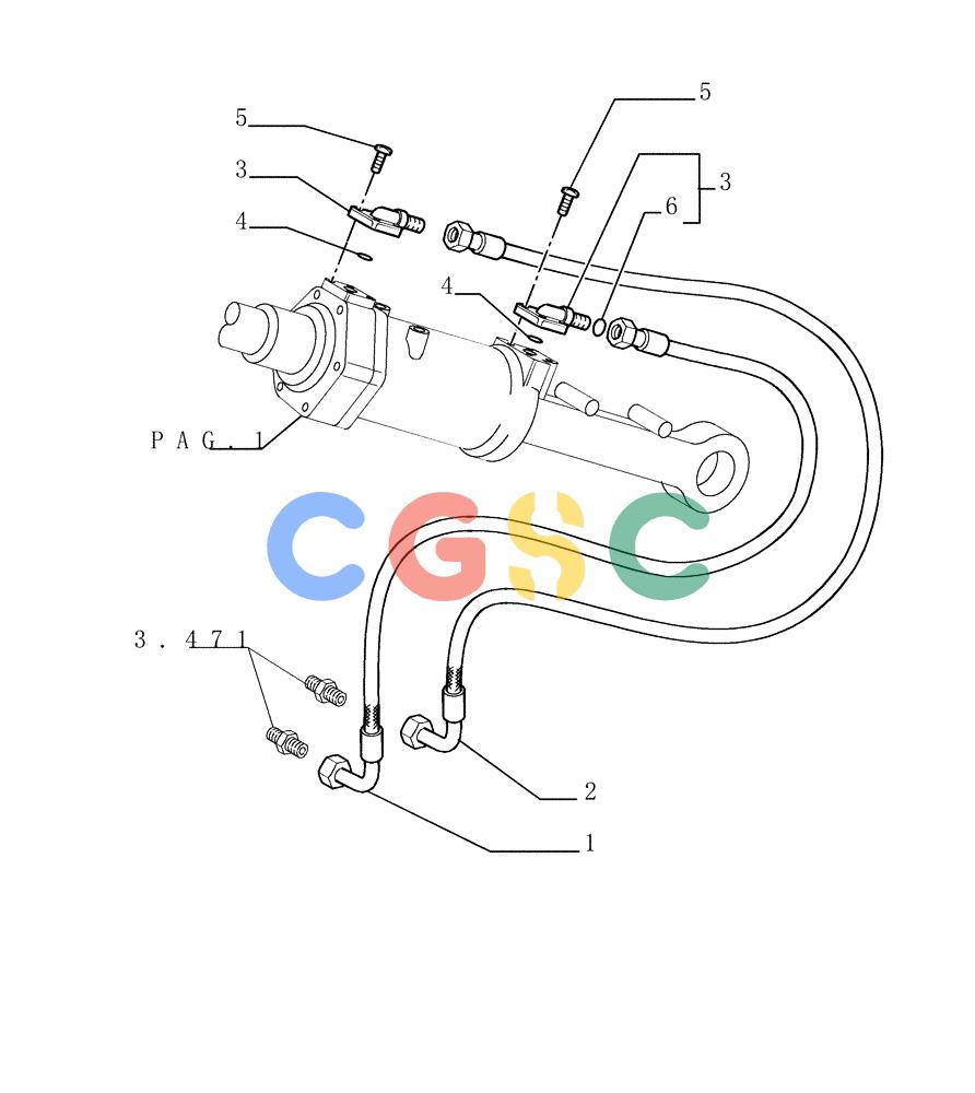 纽荷兰零件查询(DC150.B) - CRAWLER DOZER TIER 2 (3/03-) (9.467[04]) - PUSHBEAMS AND STRUTS (HSU) - CYLINDER - OPTIONAL CODE 774186021 - VERSION(04) New Holland Constructuion