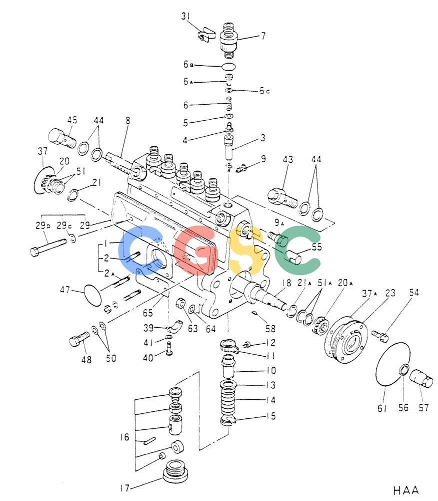 神钢零件查询(6D16-T) - MITSUBISHI DIESEL ENGINE - K907 & MD180LC (1/87-12/06) (03-005) - INJECTION PUMP (INNER PARTS) Kobelco