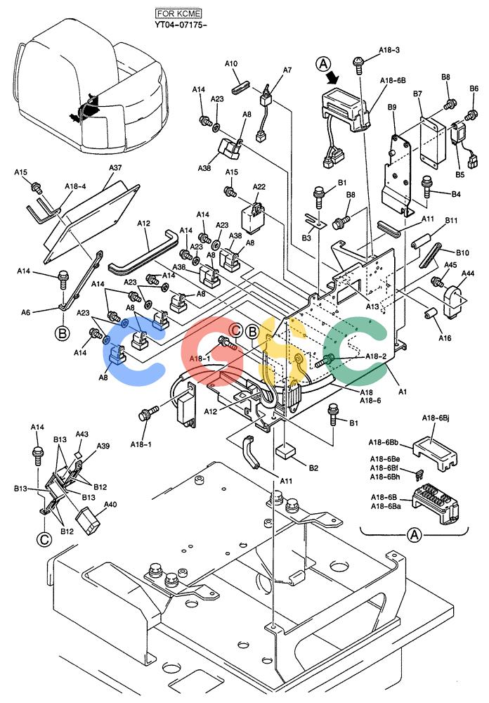 纽荷兰零件查询(E70SR) - MIDI CRAWLER EXCAVATOR ASN YT04-07175 (01-051[01]) - CONTROLLER GROUP (5 LIGHT) New Holland Constructuion