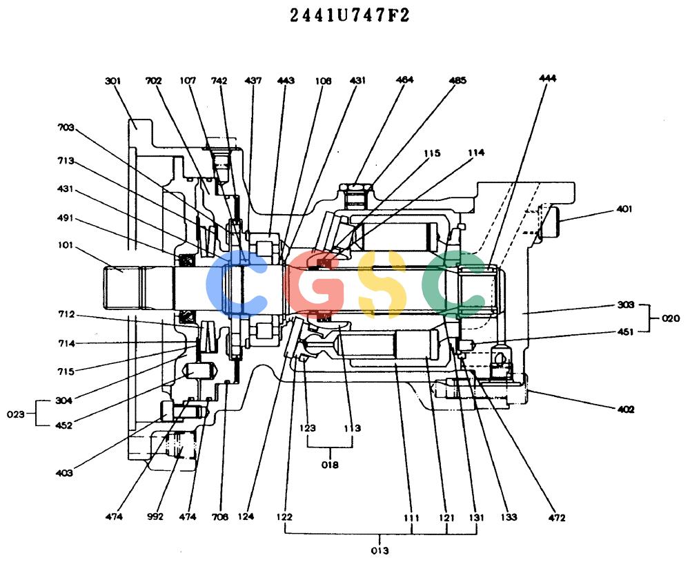 神钢零件查询(MD140BLC) - EXCAVATOR BTW YPU0001 - YPU0300 (1/80-12/06) (12-001) - MOTOR ASSY (SWING) Kobelco